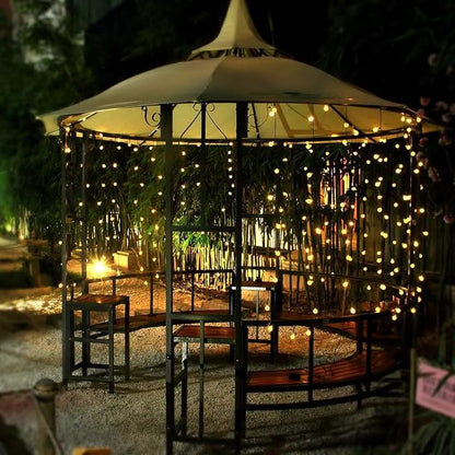 Toodour Solar String Lights Outdoor, 36ft 60 LED Globe String Light with 8 Mode, Waterproof Crystall Ball Lights Solar Patio Lights for Garden, Lawn, Patio, Gazebo, Yard, Outdoor Decor - Warm White
