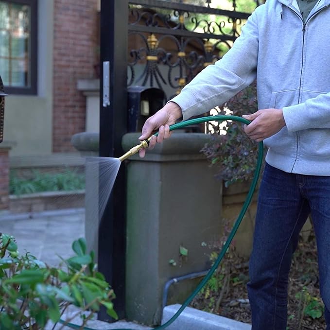 Garden Hose Leakproof for Gardener: 1/2” PVC Water Hoses with GHT Fittings - 25 FT No Kink and Flexible for Outdoor Watering