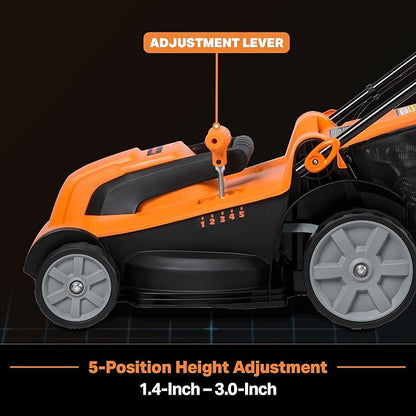 LawnMaster MEB1114K Electric Corded Lawn Mower 15-Inch 11AMP