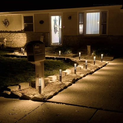 LEONLITE 12-Pack 3W LED Low Voltage Path Lights Aluminum 3000K Black | Landscape Pathway Lights, Outdoor Landscape Lighting for Driveway, Garden, 12-24V AC/DC, ETL, IP65 Waterproof, Warm White