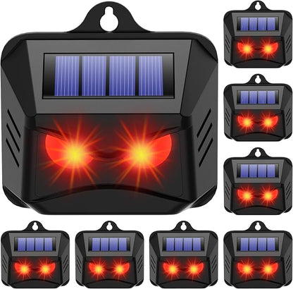 Solar Nocturnal Animal Repeller Outdoor,Auto Activate Predator Eyes Animal Deterrent Lights for Coyote, Raccoon, Fox, Skunk, Deer Repellent for Yard, Garden & Chicken Coop Protector Guard, Pack of 8