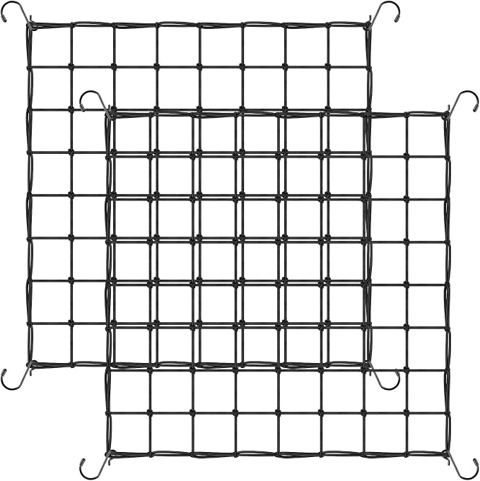 Trellis Netting, 2 Pack Scrog Nets with 8 Hooks, 4x4 Trellis Net for Grow Tent, Heavy-Duty Plant Net for Cucumber Gardening and Horticulture, Grow Tent Accessories