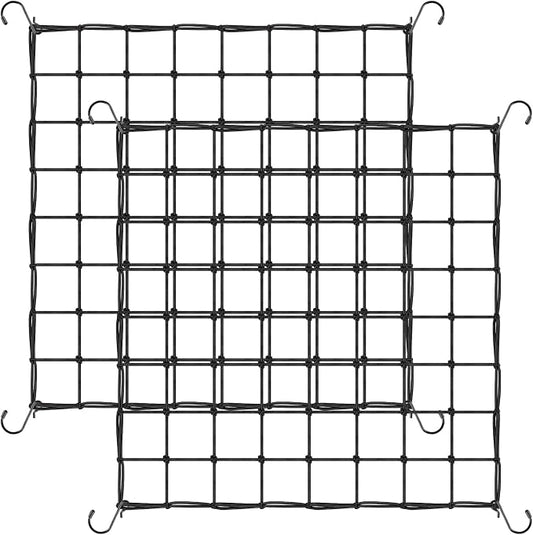 Trellis Netting, 2 Pack Scrog Nets with 8 Hooks, 4x4 Trellis Net for Grow Tent, Heavy-Duty Plant Net for Cucumber Gardening and Horticulture, Grow Tent Accessories