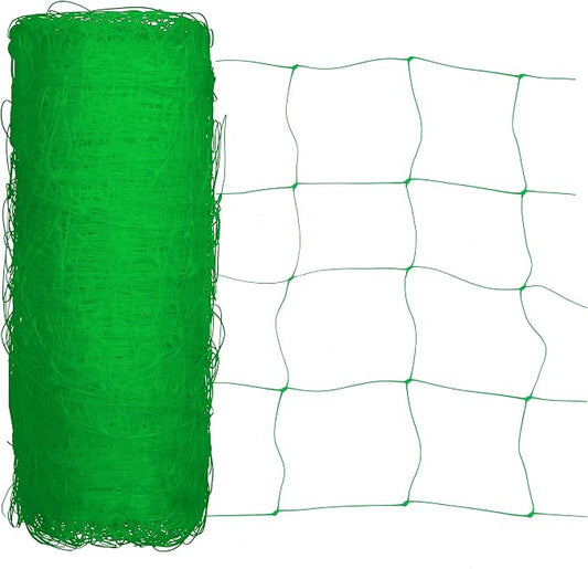 Heavy Duty Green Trellis Netting Roll - 67''x328' Plastic Plant Trellis Net for Climbing Plants