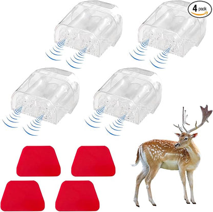 DXNQ 4 PCS Deer Whistles for Car, Avoid Collisions Deer Warning Devices with Adhesive Tapes, Universal Animal Alert Save Deer Whistles for Cars Trucks Motorcycles, Car Accessories (White)