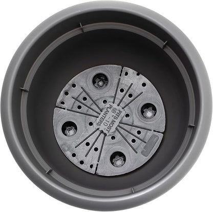 Bloem Ariana 10" Plastic Self-Watering Planter, Charcoal, 2-Pack | Self-watering disk at the bottom of each pot that acts as a water wick and reservoir for optimal plant health