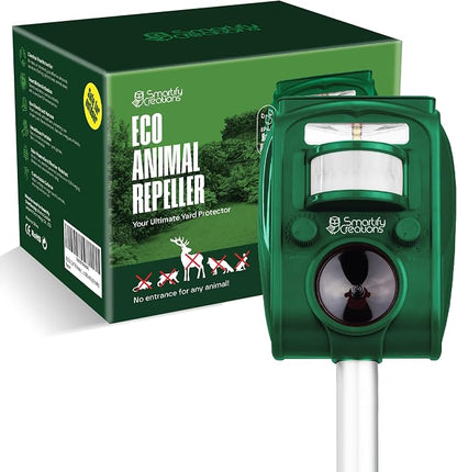 New 2026 Solar Deer Repellent Device Outdoor – Solar Animal Repeller for Outside – Rainproof Solar Rodent Repellent – Outdoor Animal Deterrent for Deers, Cats, Dogs, Mice, Birds