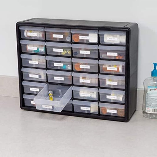 Akro-Mils 24 Drawer Hardware, Craft and Office Supply Storage Cabinet Bundle (2-pack)