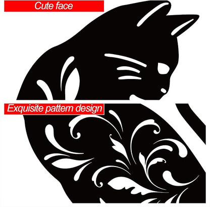 URATOT 3 Pack Metal Cat Garden Statues Black Cat Silhouette Cats Decorative Stakes Garden Outdoor Statues Animal Stakes for Yard Decor and Lawn Ornaments