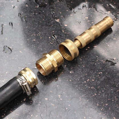 SIGURANTA Garden Hose Connector Adapter, 3/4" GHT Double Male, 3 Pack | Solid brass 3/4" GHT double male adapter extends hoses, links faucets & splitters for lawn, yard and car washing.