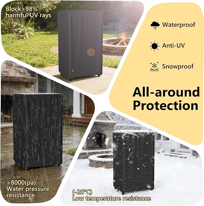 AKEfit 2ft Firewood Racks Cover,Heavy Duty Waterproof Outdoor Logs Holder Stand Cover with Velcro-Black