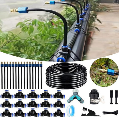 Drip Irrigation Kit, Automatic Irrigation System with Replaceable 360°Bendable Sprayer,atomizing Copper Nozzle for Watering System for Garden Plant Lawn Patio and Yard. (15)