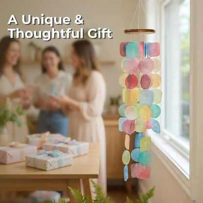 Solange & Frances Rainbow Wind Chimes for Outside. Colorful Windchime Outdoors, Wind Chimes House Decor. Unique Birthday Gifts for Women, Gifts for Mom, Gift for Men