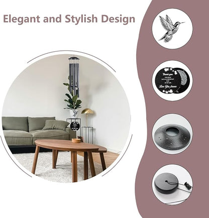 37-inch Hummingbird Wind Chimes are Suitable for Garden, Patio and Courtyard Decoration. They can be Given as Gifts of Comfort, Mourning and Remembrance to Loved Ones who Have Lost Them