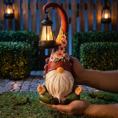 Zen Garden Gnomes Statues Solar Lights Figurine Outdoor Lantern | Lawn Porch Patio Yard Decor, Balcony Home, Birthday Gifts for Grandma Mom Women Sisters