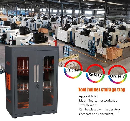 CAT/BT40 Large Capacity CNC Tool Storage Cabinet, CNC Tool Holder Vertical Drawer Cabinet for Warehouse Workshop Factory Garage Machining Centers