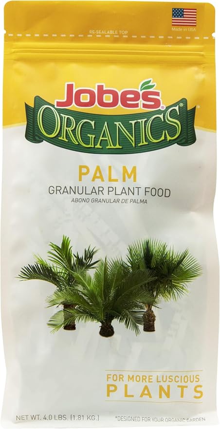 Jobe’s Organics Granular Fertilizer, Organic Fertilizer for Palm Trees and Plants, 4 lbs Bag (Pack of 6)
