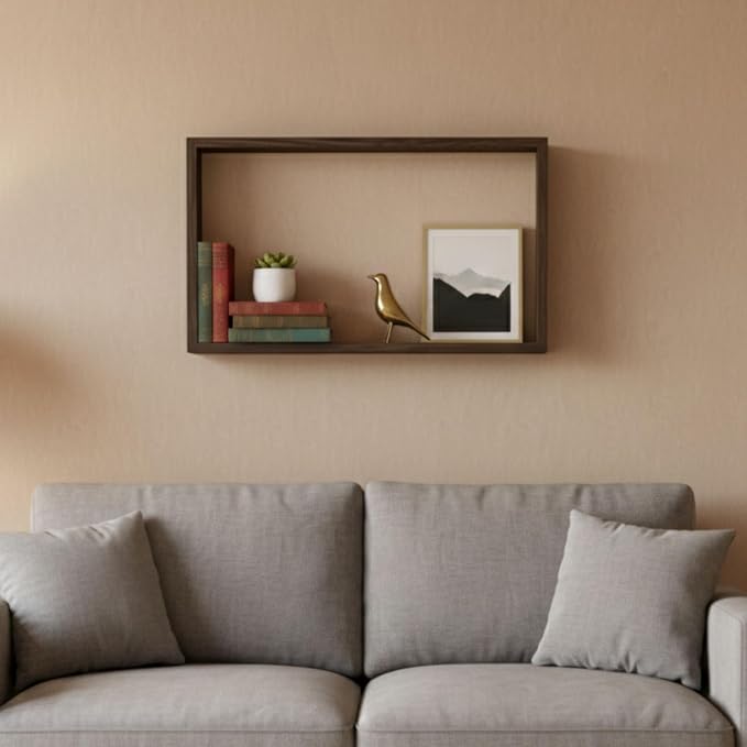 LaLaGreen Wooden Floating Shelves (13-Piece Set) Indoor Wall Mounted Plants | Planter Boxes for Indoor Plants, Decorative Wood Display Shadow Box Kitchen, Bathroom, Bedroom, Living Room, and Home Decor