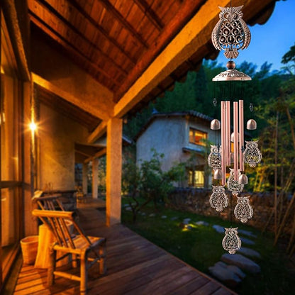 Owls Wind Chimes Outdoor, for Women,Owl Birthday Gifts for Men/Mom/Grandma Metal WindChimes Outside/Indoors, Lawn, Patio, Garden Decor, Yard Decorations