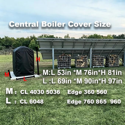 Cover for Storage Shed 600D for Garden Storage Shed and Ssolar Shed and other model Furnace . Heavy Duty 600D Black (M)