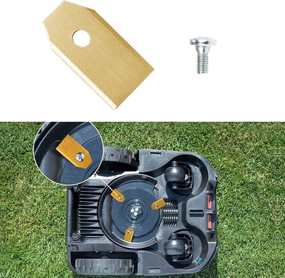 30Pack Blade Kit with Screws Replacement Robotic Lawn Mower Cutting Blade for All Husqvarna Automower,Gardena McCulloch Robotic Lawnmower Mowing Lawn Mower Robot (Titanium)