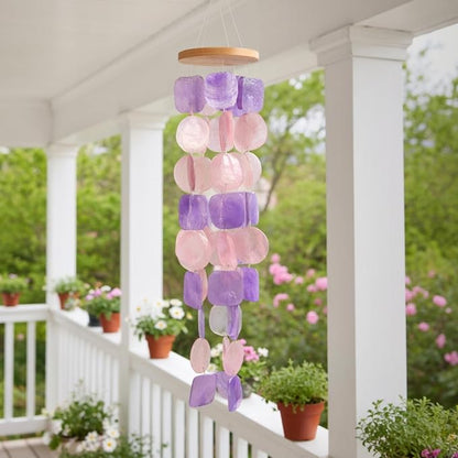 Solange & Frances Wind Chimes for Outside. Spring Decor Windchimes Outdoors Patio Decor. Unique Birthday Gifts for Women, Gifts for Mom, and Gift for Men (Purple & Pink)