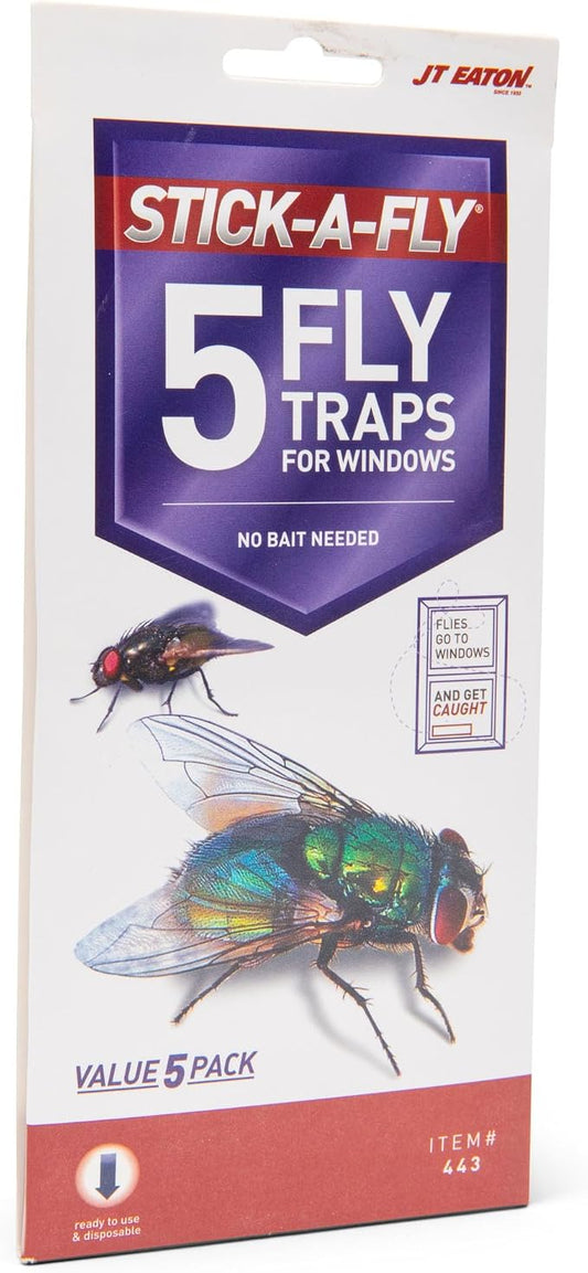 JT Eaton Stick-A-Fly Window Fly Trap, Clear