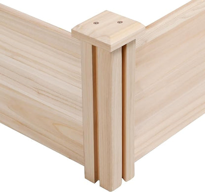 Topeakmart Wooden Elevated Raised Garden Bed Kit Divisible - Garden Planter Boxes for Vegetables Outdoor Outside 95x 25 x 11inches