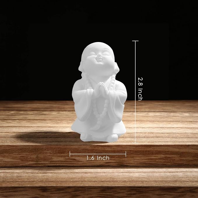 Carefree Fish Buddha Statue Minimalist Sandstone Buda Ornament Monk Figurine Zen Decor Bring Home a Ray of Sunshine