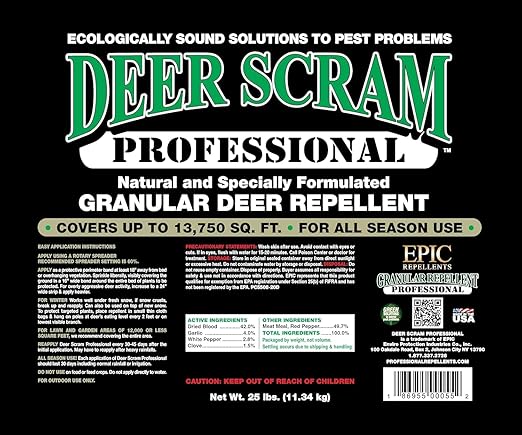 Epic Professional Deer Scram Repellent 25lb Bucket