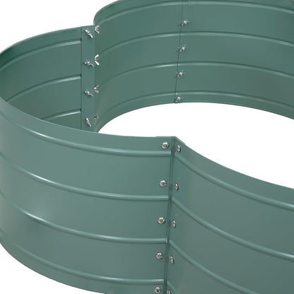 Sunnydaze Galvanized Raised Garden Bed - Outdoor Planter Box for Backyard or Patio - Steel Metal Raised Bed for Gardening Vegetables, Flowers, Herbs - 43 x 43 x 12 in - Green - Clover