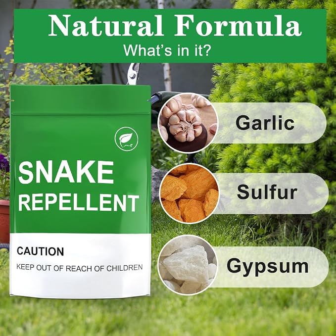 AJOQFKTD Snake Repellent for Yard, Snake Repellent Outdoor, Snake Away Repellent for Outdoors Pet Safe, Backyard Snakes Deterrent, Copperhead Snake Repeller (1 Ounce (Pack of 8))