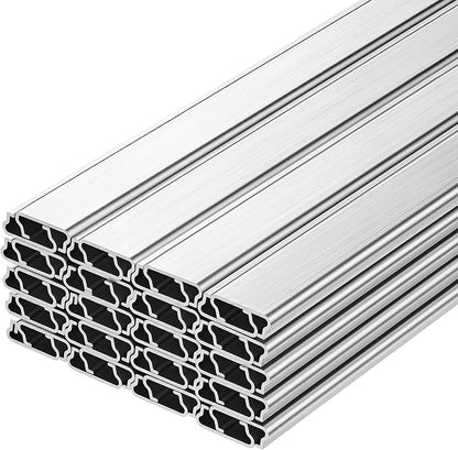 VEVOR Greenhouse Spring Wire and Lock Channel, 40 Packs 6.56 ft PVC-Coated Wiggle Wire & Aluminum Alloy Channel Bundle Kit with Included Screws, 0.05 in Thickened, Poly Film & Shade Cloth Attachments