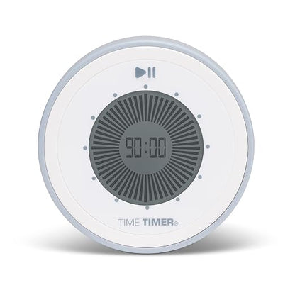 Time Timer Twist 90-Minute Digital Countdown Clock — for Kids Classroom Learning, Homeschool Study Tool, Teachers Desk Clock, Exercise and Kitchen Timer (Pale Shale)