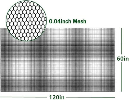 Mosquito Net Cloth Fabric, DIY Insect Pest Barrier Mesh Nets for Porch/Outdoor/Bed/Wedding, Grey 60x120in