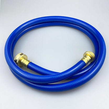 Darnassus PVC Garden Hose 1/2 Inch Green Heavy Duty Water Hose with Solid Brass Fittings,No Leaking, Flexible,for outdoors,Lawns,Patio (15 FT, Blue, Brass Fittings)