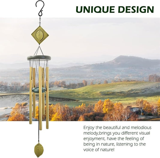 Wind Chimes for Outside,32" Memorial Wind Chimes Create a Zen Atmosphere for Outdoor,Garden Patio Yard Decor Christmas Ornaments Lucky Gift for Women/Mother/Mom/Father/Unisex(Bronze)