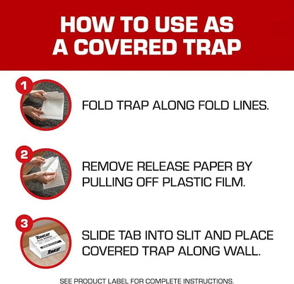 Tomcat Glue Boards with Eugenol for Enhanced Stickiness, 104 Boards | Sticky Traps for Mice, Cockroaches & Insects, Flat or Covered Use, Ready-To-Use, 26 Packages Each with 4 Glue Boards