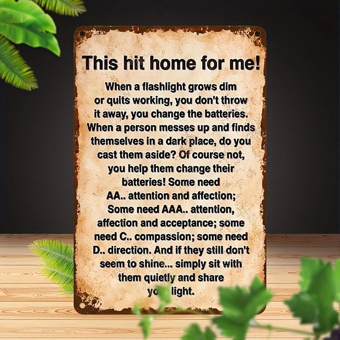 Vintage Style Metal Wall Plaque, 8" x 12", 'This Makes a Lot of Sense to Me' - Perfect for home, bar, café and garage décor, water and dust resistant
