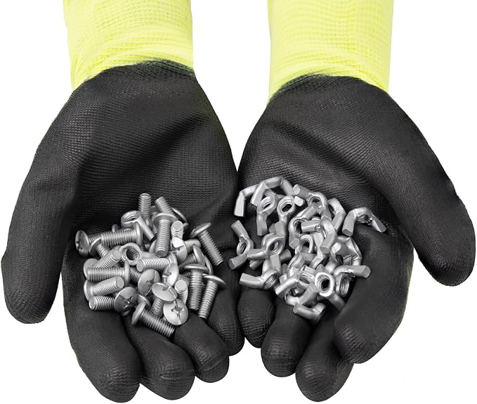 ANLEOLIFE 40-Pack Wingnuts & Screws Set for Raised Garden Beds, Dacromet-Coated Hardware Kit for Metal Garden Bed Assembly & Reinforcement, Rust-Resistant Fastener Set