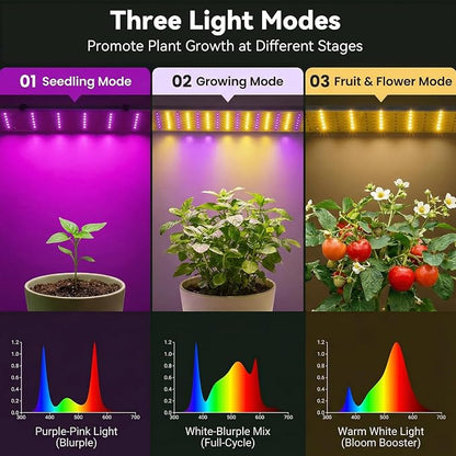 Mini Greenhouse with Grow Light & Timer & Hygrothermograph, 30"x16"x20" Indoor/Outdoor Tabletop Greenhouse with 96 LEDs Dimmable Full-Spectrum Lights (3 Colors), for Houseplants,Seedlings, Outside