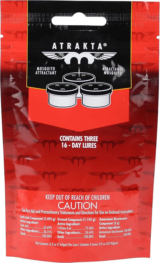 Mosquito Magnet ATRAKTA Mosquito Trap Attractant Pods, 3-Pack of Lures | Increase Catch Rates for Outdoor Mosquito Traps Pest Control Natural Scent Technology Replacement