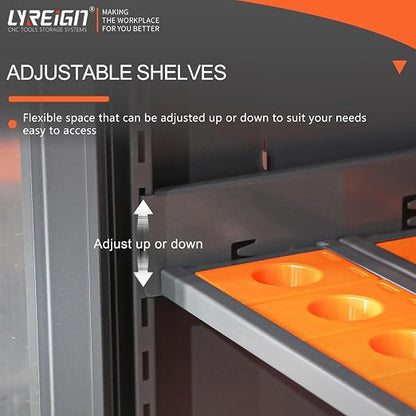 CAT/BT40 Large Capacity CNC Tool Storage Cabinet, CNC Tool Holder Vertical Drawer Cabinet for Warehouse Workshop Factory Garage Machining Centers