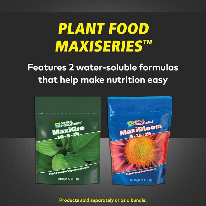 General Hydroponics MaxiGro Plant Food for Vigorous Growth, 2.2 lbs. (Pack of 12)