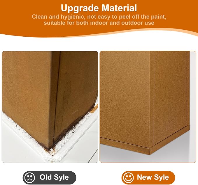 32"x16"x16" Corten Steel Planter Box, Heavy-Duty Rust Resistant Steel Planter with Drainage Hole, Modern Rectangular Metal Planter for Outdoor Indoor Patio Garden Yard