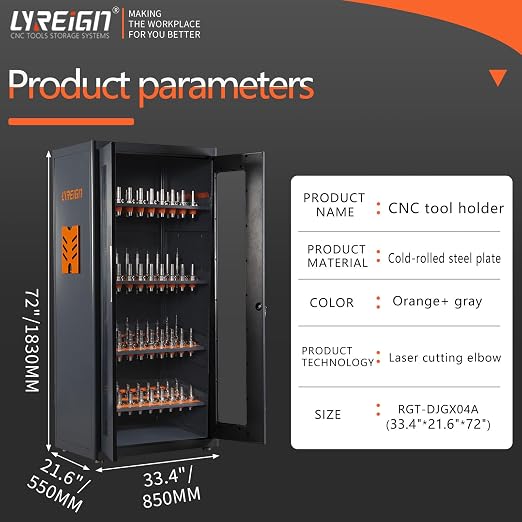 CAT/BT40 Large Capacity CNC Tool Storage Cabinet, CNC Tool Holder Vertical Drawer Cabinet for Warehouse Workshop Factory Garage Machining Centers