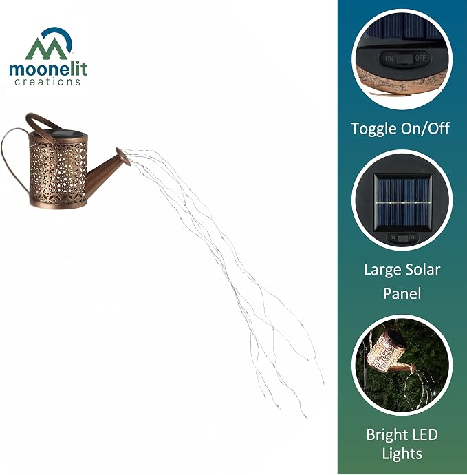 MCSSWC Solar Watering Can Landscape LED Light, Outdoor Waterproof Solar Garden Lawn Patio Yard Pathway Décor Gift and Present with Shepherd Hook