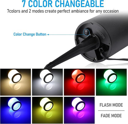 LEONLITE 4-Pack RGBCW Low Voltage Bollard Pathway Lights, 4.5W 360LM | Color Changing, 12V-24V AC/DC, IP65 Waterproof, Cast Aluminum, Multi-Color, LED Landscape Lighting for Walkway Yard Garden