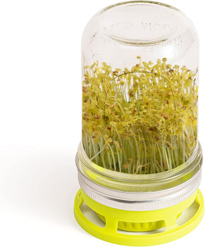 Jarware Mason Jar Lid, Seed Sprouting Lids For Wide Mouth Mason Jars, Set of 2
