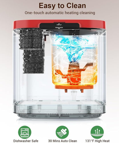 Electric Composter for Kitchen, 4L Indoor Odorless Compost Bin with 2 Carbon Filters, Upgraded Brushless Motor, Auto-Clean, LED Display, Visible Window, Smart Countertop Food Waste Composting Machine